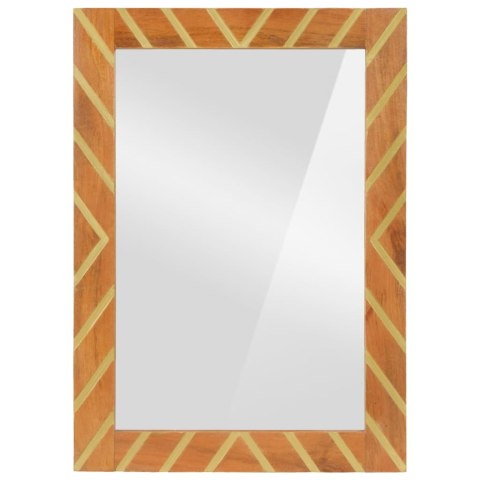 Lustro łazienkowe, 50x70x3 cm, lite drewno mango i szkło Lustro łazienkowe, 50x70x3 cm, lite drewno mango i szkło