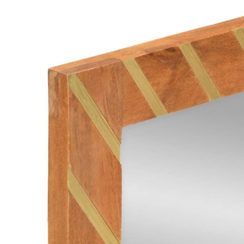 Lustro łazienkowe, 50x70x3 cm, lite drewno mango i szkło Lustro łazienkowe, 50x70x3 cm, lite drewno mango i szkło