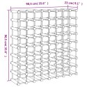 VidaXL Stojak na 72 butelki wina, 90,5x23x90,5 cm, lite drewno sosnowe