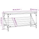 VidaXL Stojak na buty, czarny, 90x30x45 cm, materiał drewnopochodny