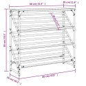 VidaXL Stojak na buty, czarny, 90x30x85 cm, materiał drewnopochodny