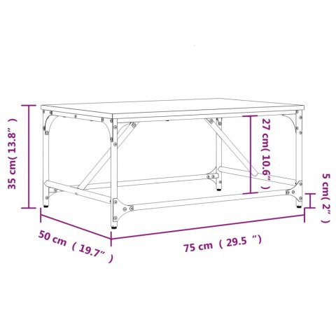 Stolik kawowy, dąb sonoma 75x50x35 cm, materiał drewnopochodny Stolik kawowy, dąb sonoma 75x50x35 cm, materiał drewnopochodny