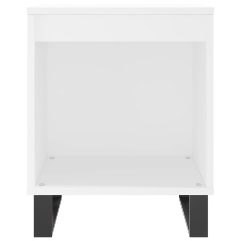 Szafka nocna, biała, 40x35x50 cm, materiał drewnopochodny Szafka nocna, biała, 40x35x50 cm, materiał drewnopochodny