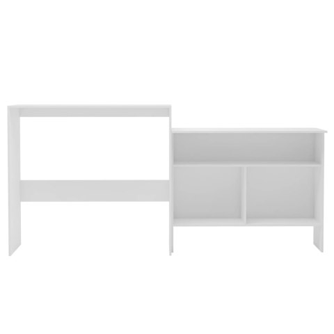 Stół barowy z 2 blatami, biały, 130 x 40 x 120 cm Stół barowy z 2 blatami, biały, 130 x 40 x 120 cm