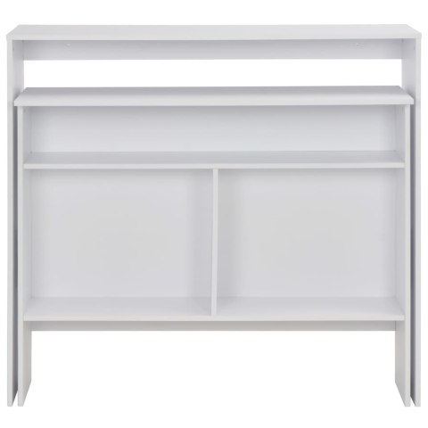 Stół barowy z 2 blatami, biały, 130 x 40 x 120 cm Stół barowy z 2 blatami, biały, 130 x 40 x 120 cm