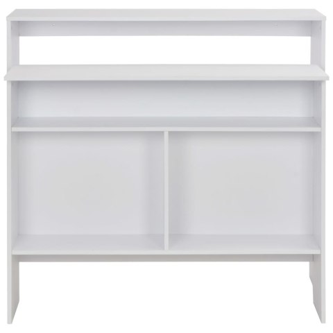Stół barowy z 2 blatami, biały, 130 x 40 x 120 cm Stół barowy z 2 blatami, biały, 130 x 40 x 120 cm