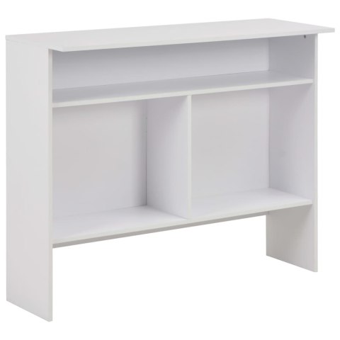 Stół barowy z 2 blatami, biały, 130 x 40 x 120 cm Stół barowy z 2 blatami, biały, 130 x 40 x 120 cm