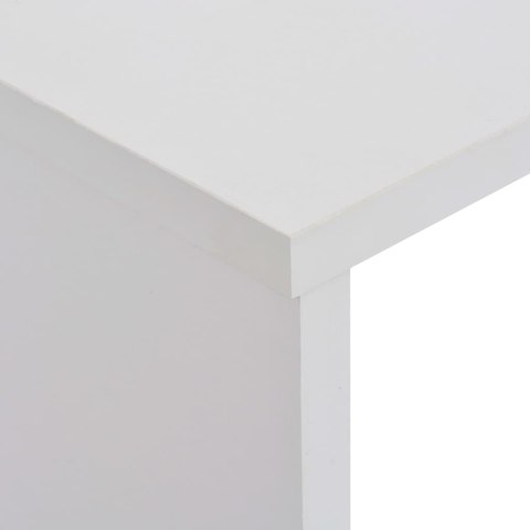 Stół barowy z 2 blatami, biały, 130 x 40 x 120 cm Stół barowy z 2 blatami, biały, 130 x 40 x 120 cm