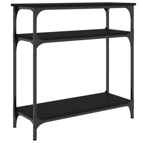 Stolik konsolowy, czarny, 75x29x75 cm, materiał drewnopochodny Stolik konsolowy, czarny, 75x29x75 cm, materiał drewnopochodny