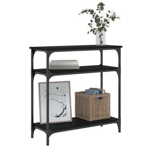 Stolik konsolowy, czarny, 75x29x75 cm, materiał drewnopochodny Stolik konsolowy, czarny, 75x29x75 cm, materiał drewnopochodny