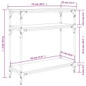 VidaXL Stolik konsolowy, czarny, 75x29x75 cm, materiał drewnopochodny