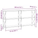 VidaXL Stolik konsolowy, przydymiony dąb, 200x28x80,5 cm