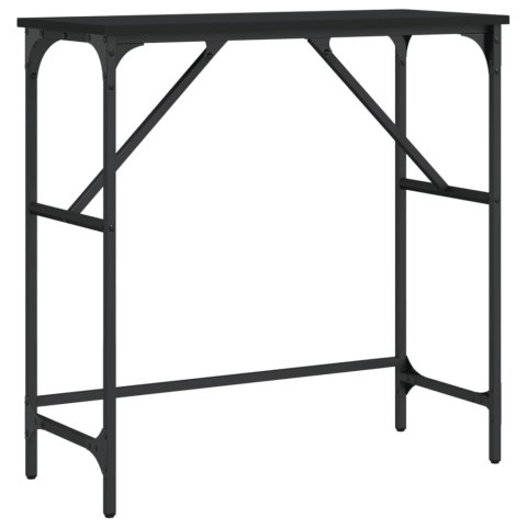 Stolik konsolowy, czarny, 75x32x75 cm, materiał drewnopochodny Stolik konsolowy, czarny, 75x32x75 cm, materiał drewnopochodny
