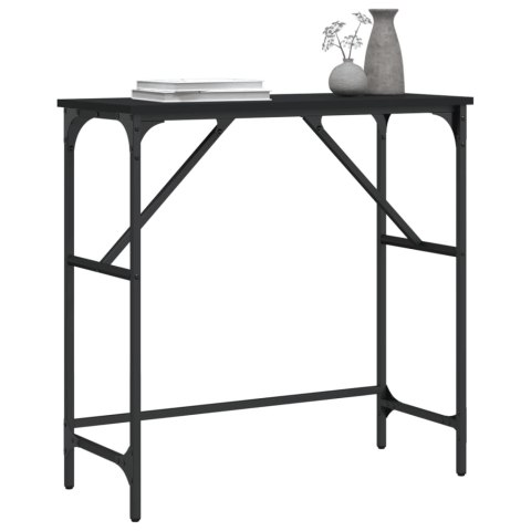 Stolik konsolowy, czarny, 75x32x75 cm, materiał drewnopochodny Stolik konsolowy, czarny, 75x32x75 cm, materiał drewnopochodny