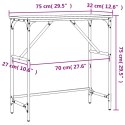 VidaXL Stolik konsolowy, czarny, 75x32x75 cm, materiał drewnopochodny