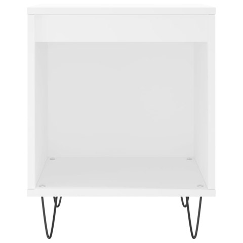 Szafka nocna, biała, 40x35x50 cm, materiał drewnopochodny Szafka nocna, biała, 40x35x50 cm, materiał drewnopochodny