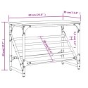 VidaXL Stojak na buty, szary dąb sonoma, 60x30x45 cm