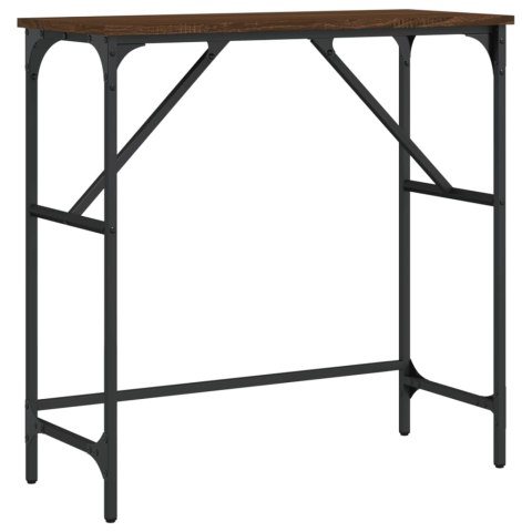 Stolik konsolowy, brązowy dąb, 75x32x75 cm Stolik konsolowy, brązowy dąb, 75x32x75 cm