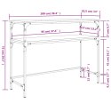 VidaXL Stolik konsolowy, czarny, 100x35,5x75 cm