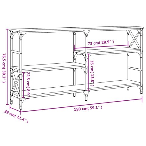Stolik konsolowy, czarny, 150x29x76,5 cm Stolik konsolowy, czarny, 150x29x76,5 cm