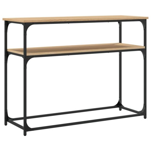 Stolik konsolowy, dąb sonoma, 100x35,5x75 cm Stolik konsolowy, dąb sonoma, 100x35,5x75 cm
