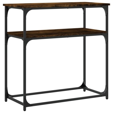 Stolik konsolowy, przydymiony dąb, 75x35,5x75 cm Stolik konsolowy, przydymiony dąb, 75x35,5x75 cm
