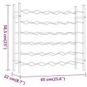 VidaXL Stojak na 36 butelek wina, złoty, metalowy