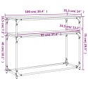 VidaXL Stolik konsolowy, czarny, 100x35,5x75 cm