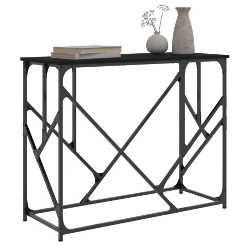 Stolik konsolowy, czarny, 100x40x80 cm, materiał drewnopochodny Stolik konsolowy, czarny, 100x40x80 cm, materiał drewnopochodny