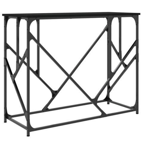 Stolik konsolowy, czarny, 100x40x80 cm, materiał drewnopochodny Stolik konsolowy, czarny, 100x40x80 cm, materiał drewnopochodny