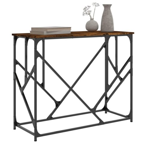 Stolik konsolowy, przydymiony dąb, 100x40x80 cm Stolik konsolowy, przydymiony dąb, 100x40x80 cm