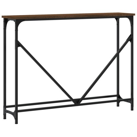 Stolik konsolowy, brązowy dąb, 102x22,5x75 cm Stolik konsolowy, brązowy dąb, 102x22,5x75 cm