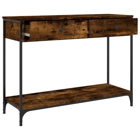 Stolik konsolowy, przydymiony dąb, 100x34,5x75 cm Stolik konsolowy, przydymiony dąb, 100x34,5x75 cm