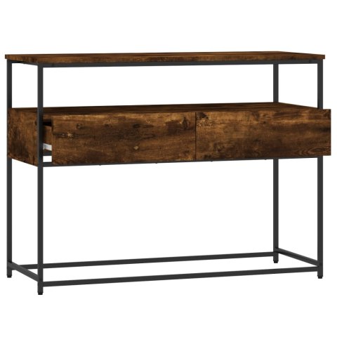 Stolik konsolowy, przydymiony dąb, 100x40x75 cm Stolik konsolowy, przydymiony dąb, 100x40x75 cm