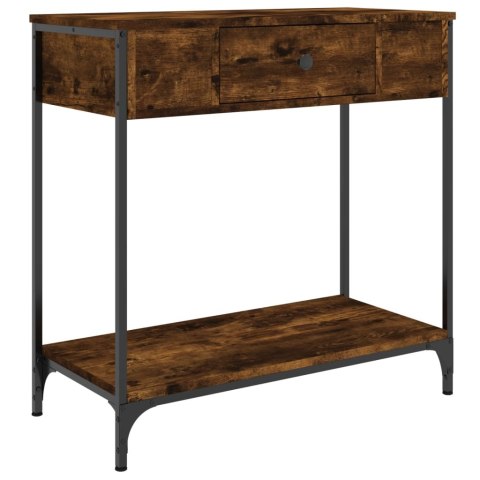 Stolik konsolowy, przydymiony dąb, 75x34,5x75 cm Stolik konsolowy, przydymiony dąb, 75x34,5x75 cm