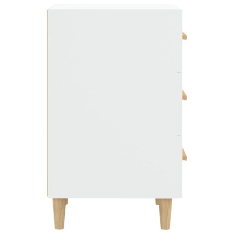 Szafka nocna, biała, 40x40x66 cm, materiał drewnopochodny Szafka nocna, biała, 40x40x66 cm, materiał drewnopochodny