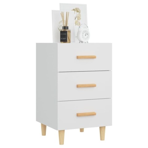 Szafka nocna, biała, 40x40x66 cm, materiał drewnopochodny Szafka nocna, biała, 40x40x66 cm, materiał drewnopochodny