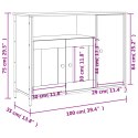 VidaXL Szafka, dąb sonoma, 100x35x75 cm, materiał drewnopochodny