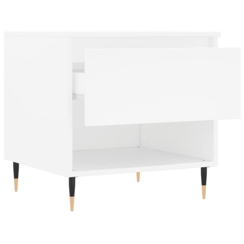 Stolik kawowy, biały, 50x46x50 cm, materiał drewnopochodny Stolik kawowy, biały, 50x46x50 cm, materiał drewnopochodny