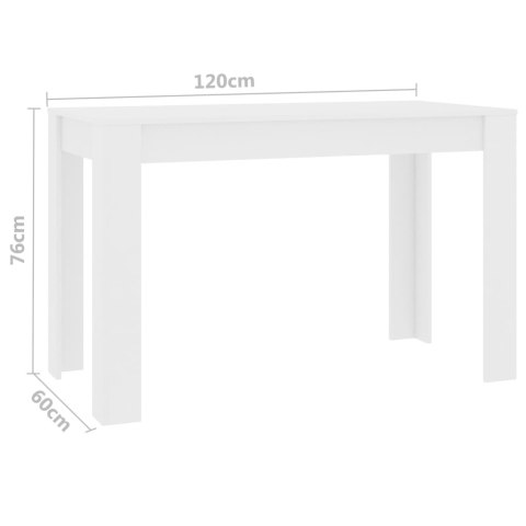 Stół jadalniany, biały, 120x60x76 cm, płyta wiórowa Stół jadalniany, biały, 120x60x76 cm, płyta wiórowa