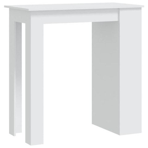 Stolik barowy z półkami, biały, 102x50x103,5 cm, płyta wiórowa Stolik barowy z półkami, biały, 102x50x103,5 cm, płyta wiórowa