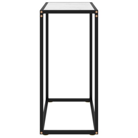 Stolik konsolowy, biały, 60x35x75 cm, szkło hartowane Stolik konsolowy, biały, 60x35x75 cm, szkło hartowane