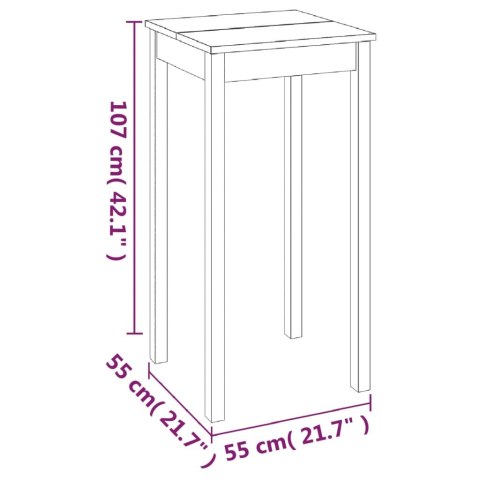Stolik barowy z MDF, czarny, 55 x 55 x 107 cm Stolik barowy z MDF, czarny, 55 x 55 x 107 cm