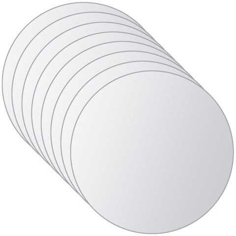 Kafelki lustrzane, 8 szt., okrągłe Kafelki lustrzane, 8 szt., okrągłe