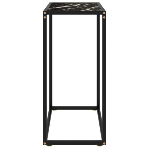 Stolik konsolowy, czarny, 60x35x75 cm, szkło hartowane Stolik konsolowy, czarny, 60x35x75 cm, szkło hartowane