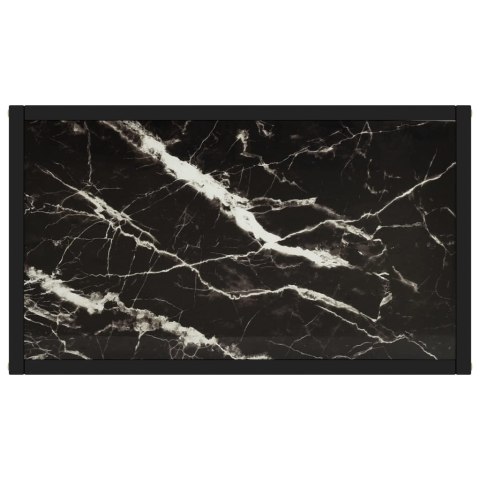 Stolik konsolowy, czarny, 60x35x75 cm, szkło hartowane Stolik konsolowy, czarny, 60x35x75 cm, szkło hartowane