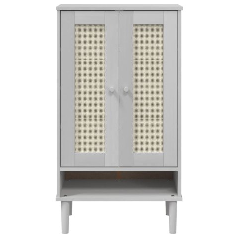Szafka na buty SENJA, z plecionką, biała, 59,5x35x107 cm Szafka na buty SENJA, z plecionką, biała, 59,5x35x107 cm
