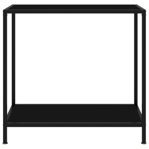 Stolik konsolowy, czarny, 80x35x75 cm, szkło hartowane Stolik konsolowy, czarny, 80x35x75 cm, szkło hartowane