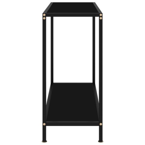Stolik konsolowy, czarny, 80x35x75 cm, szkło hartowane Stolik konsolowy, czarny, 80x35x75 cm, szkło hartowane
