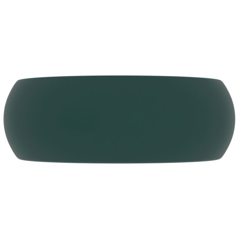 Luksusowa, okrągła umywalka, matowa zieleń, 40x15 cm, ceramika Luksusowa, okrągła umywalka, matowa zieleń, 40x15 cm, ceramika